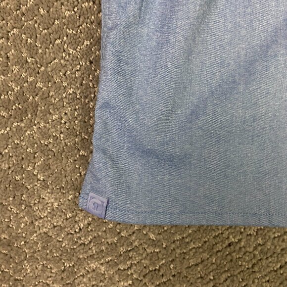 Lululemon Button Up Shirt Men's Large Slim Blue Commission Button Down Front - Picture 5 of 11